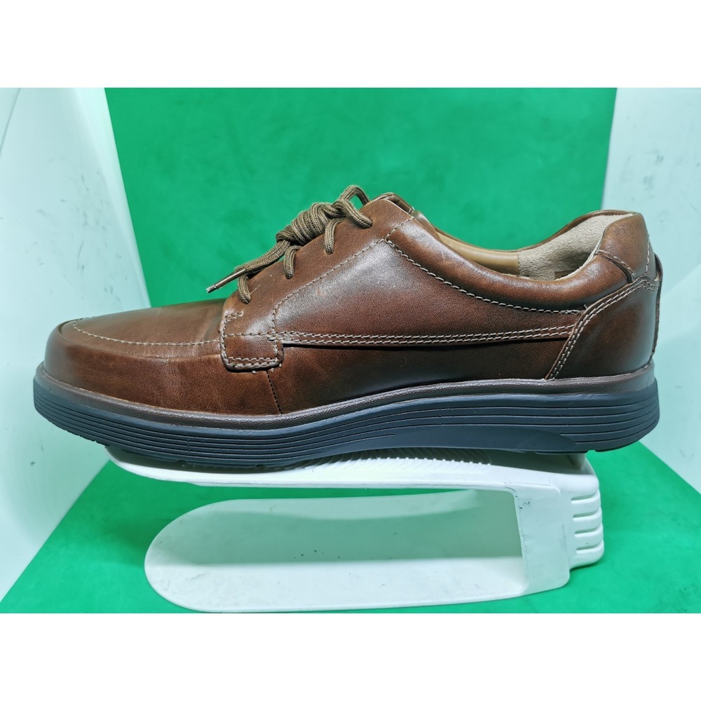 Mens Clarks Unstructured Un Abode Ease Leather Casual Lace Up Shoes Size 11.5 M - Picture 4 of 16